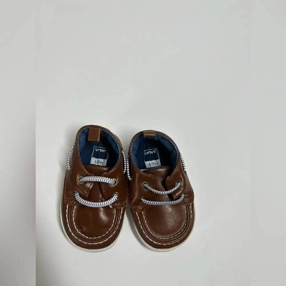 Carter’s Baby boy shoes 6-9 months Brown Blue